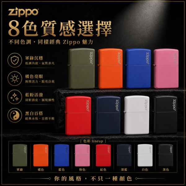 Zippo霧面烤漆系列
