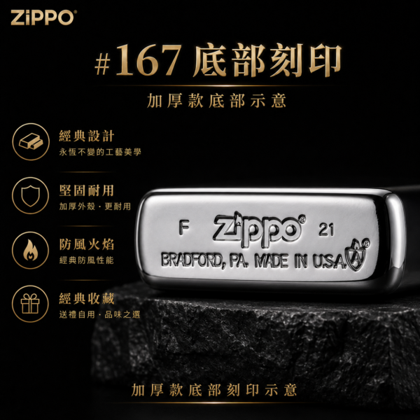 Zippo亮面經典款打火機