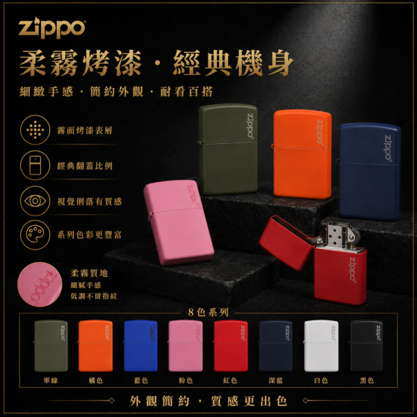 Zippo霧面烤漆系列
