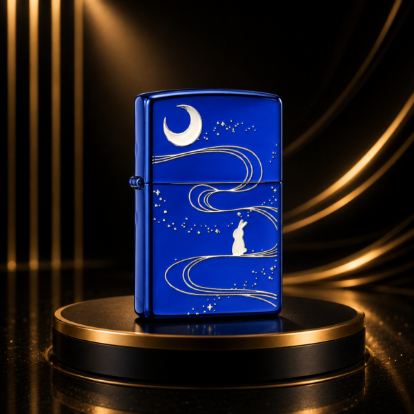Zippo 月夜藍兔系列｜浪漫星空防風打火