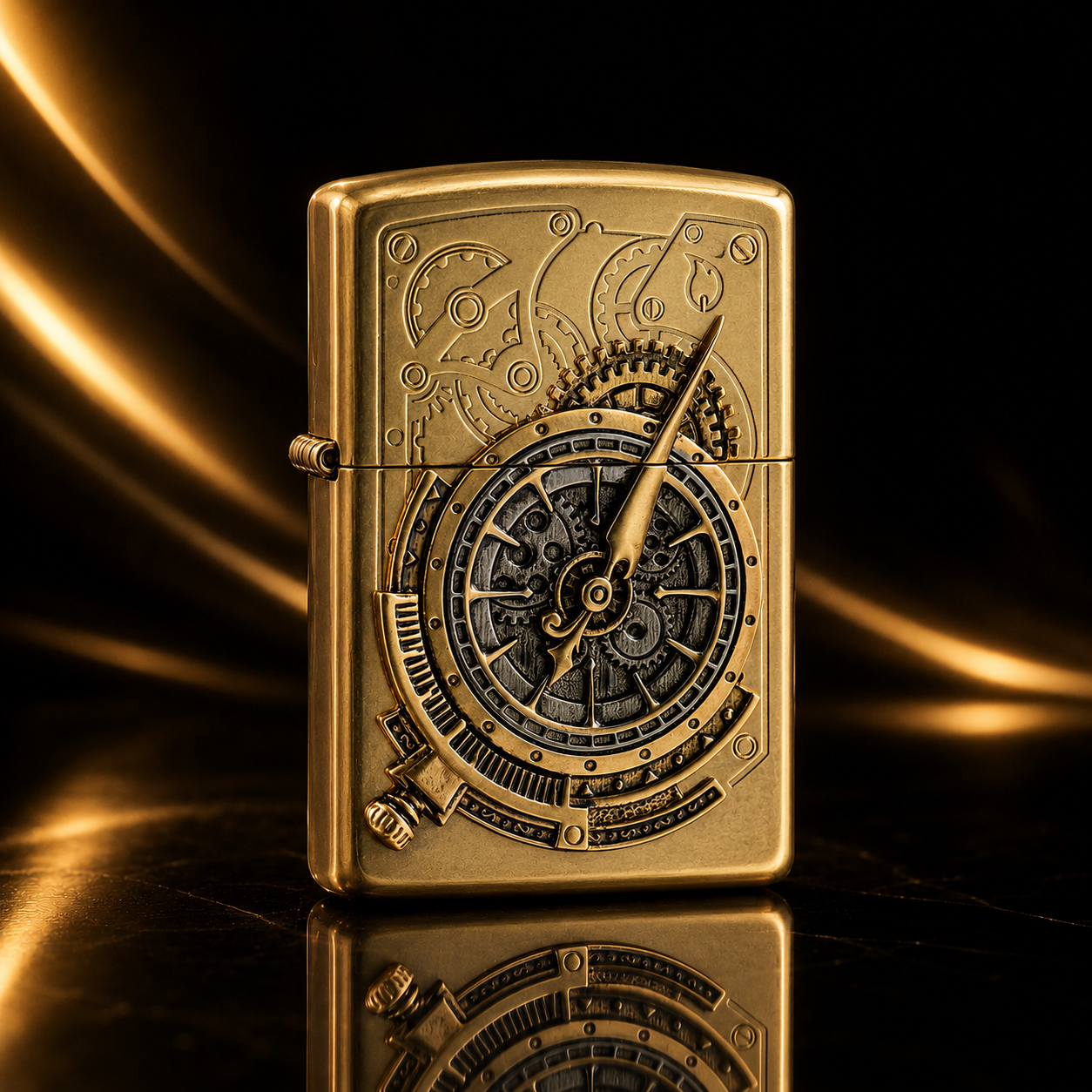 Zippo 復古機械羅盤系列|立體浮雕防風打火機