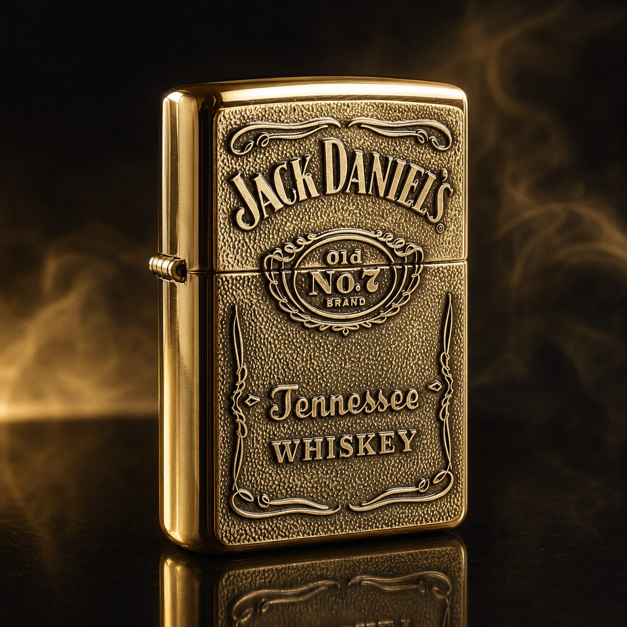 Zippo 打火機｜傑克丹尼爾酒標浮雕款