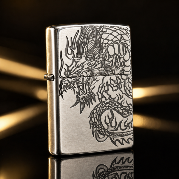 Zippo 打火機-日版三面深雕镀银龙