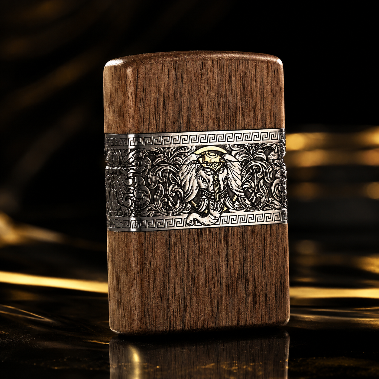 Zippo 打火機 LSE-00006(如意吉象-黑胡桃)