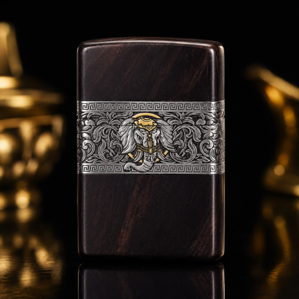 Zippo 打火機 LSE-00005(如意吉象-紫光檀）