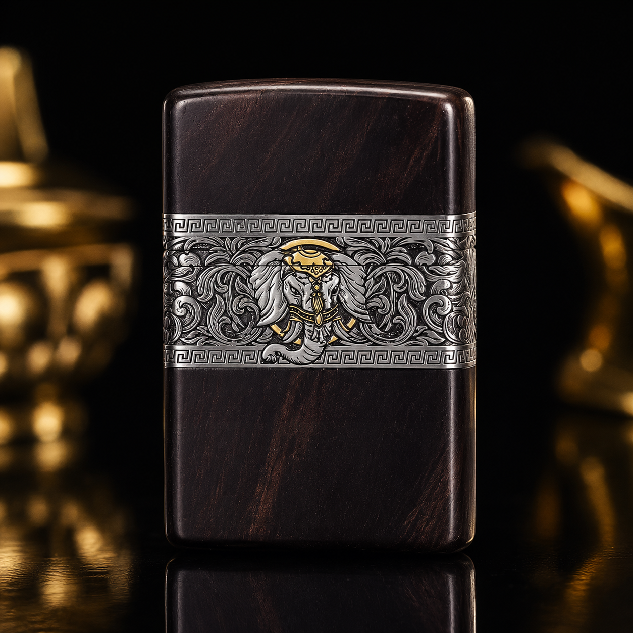 Zippo 打火機 LSE-00005(如意吉象-紫光檀)