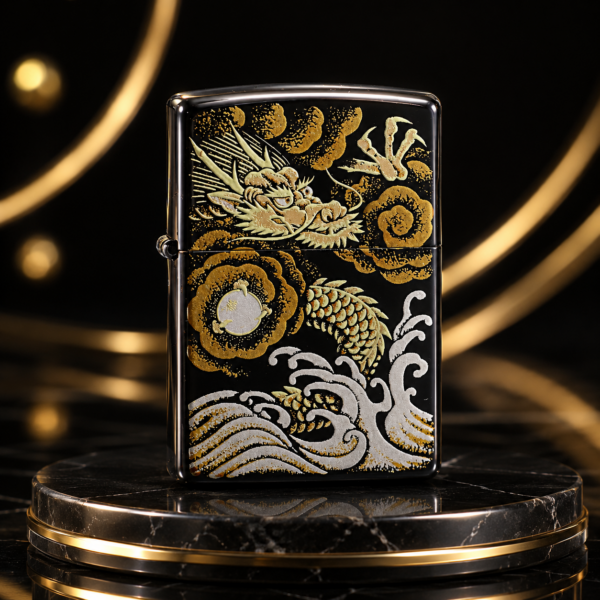 ChatGPT Image 2026年7月4日 下午07_35_28 (1) Zippo 日版本金蒔繪 龍紋祥雲款
