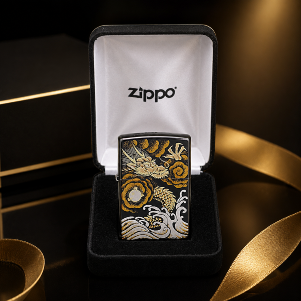 ChatGPT Image 2026年7月4日 下午07_35_31 (5) Zippo 日版本金蒔繪 龍紋祥雲款