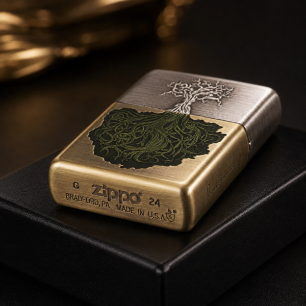 Zippo生命之樹根系雕刻款