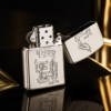 Zippo鍍銀龍紋彩繪款