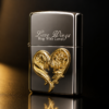 Zippo金色羽翼愛心款