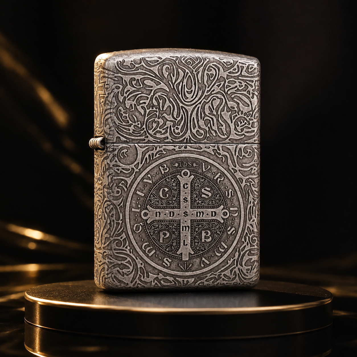 Zippo古銀康斯坦丁雕花款