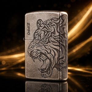 Zippo 虎嘯霸氣復古銀 打火機