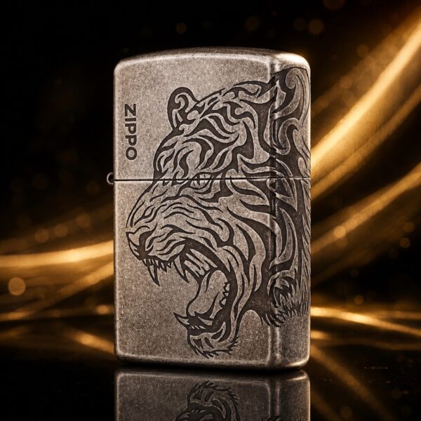 S__227926092 Zippo 虎嘯霸氣復古銀 打火機
