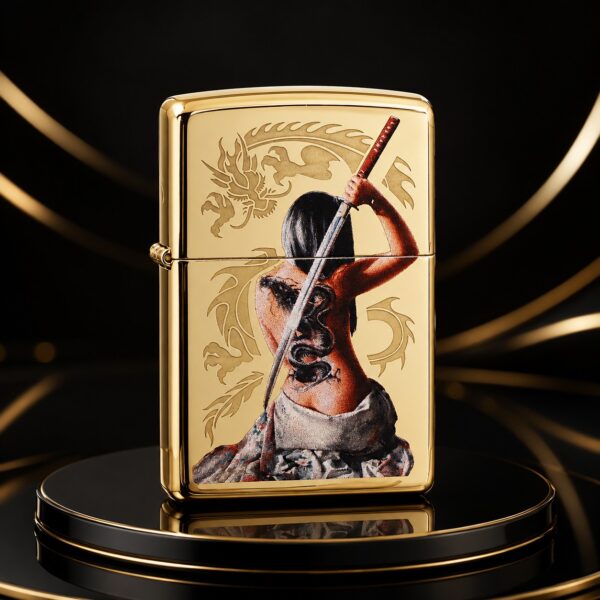 S__227926106 Zippo 黑金武士女郎打火機
