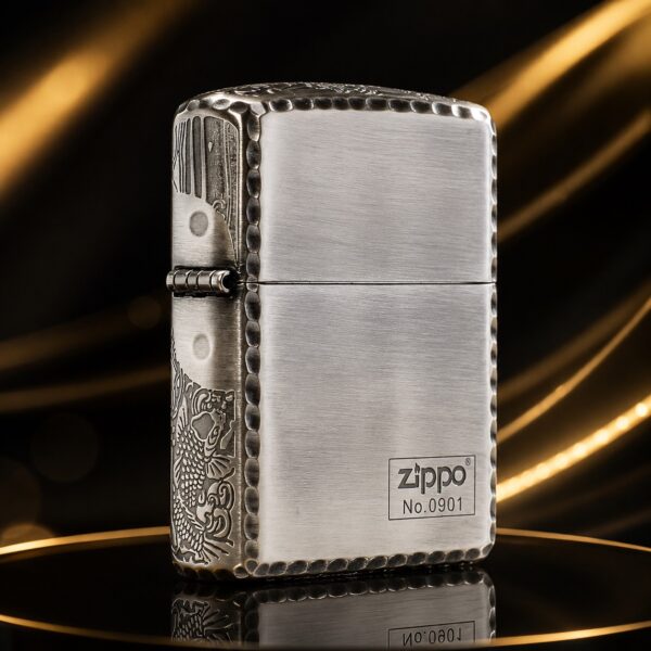 Zippo 復古銀色雕花 打火機
