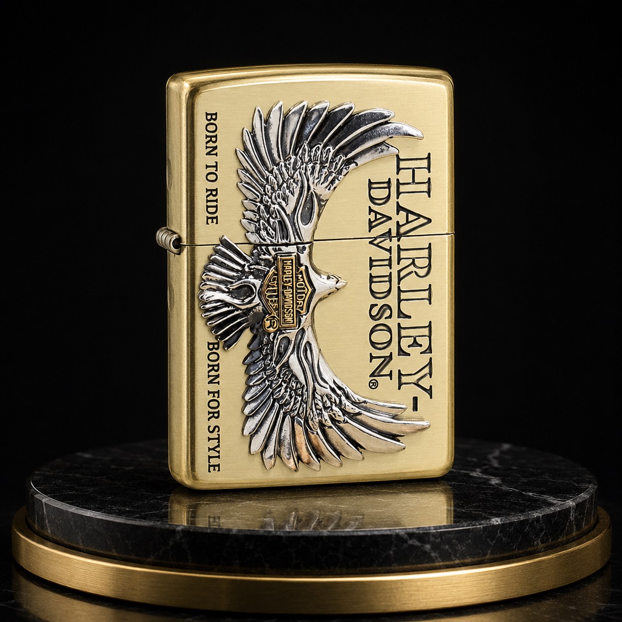 Zippo 打火機 日版哈雷銅展翅之鷹