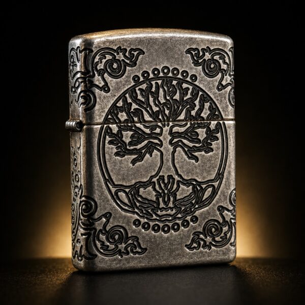 S__228474969_0 Zippo 打火機 盔甲古銀四面生命之樹