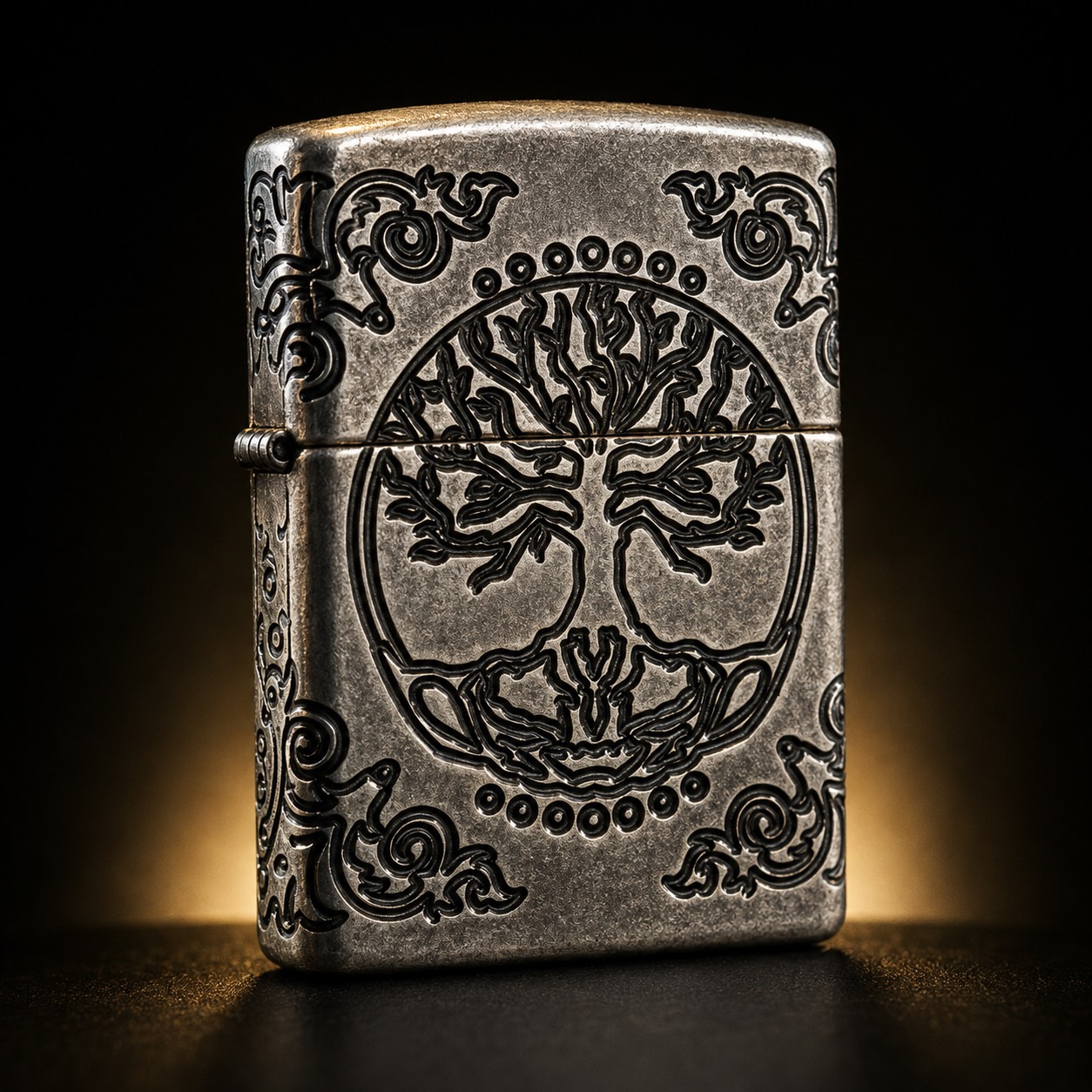 Zippo 打火機 盔甲古銀四面生命之樹