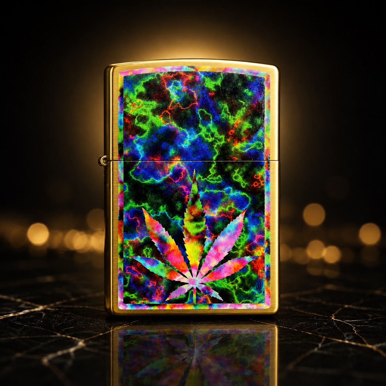 Zippo 打火機 牙買加繽紛麻葉