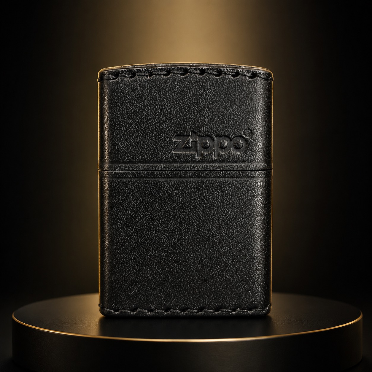 Zippo 打火機 日版黑色皮革盒