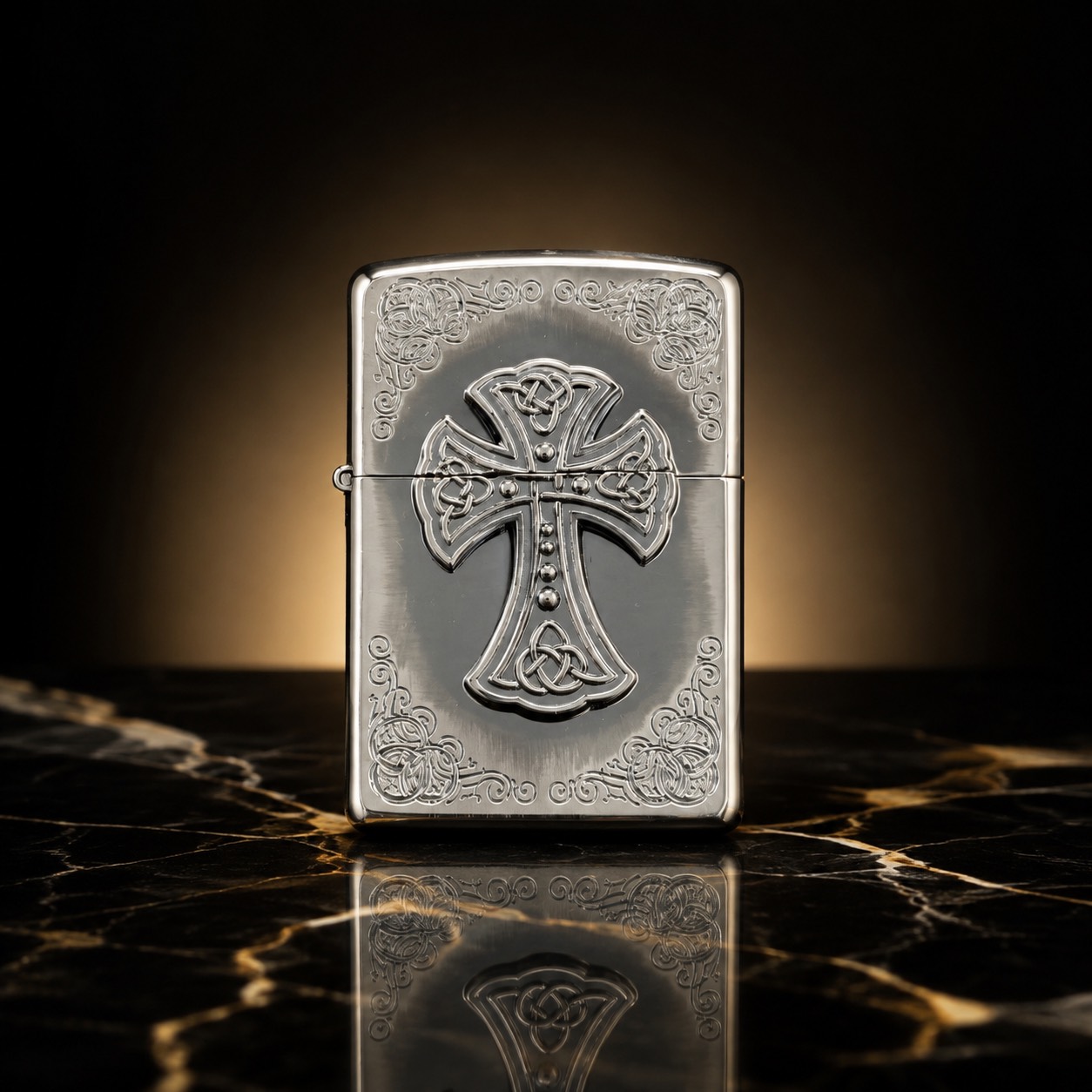 Zippo 打火機 十字雕紋