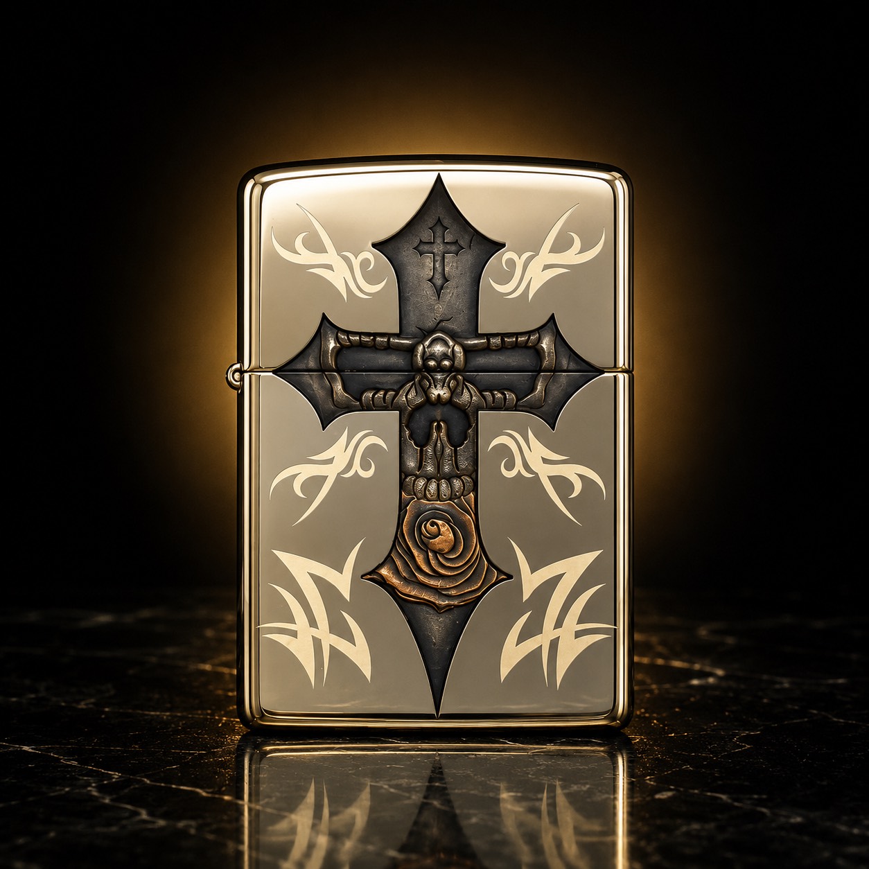 Zippo 打火機 十字骷髏