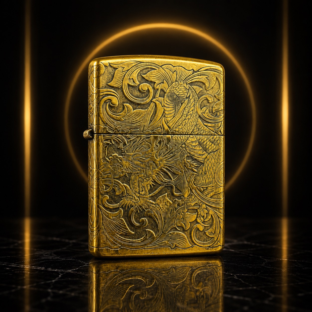 Zippo 打火機 唐朝龍紋/盔甲機