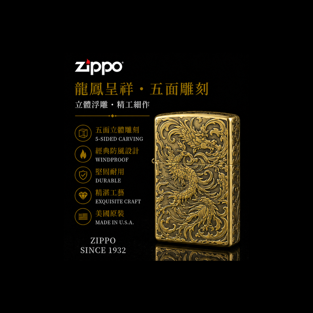 Zippo 打火機 唐朝龍紋/盔甲機
