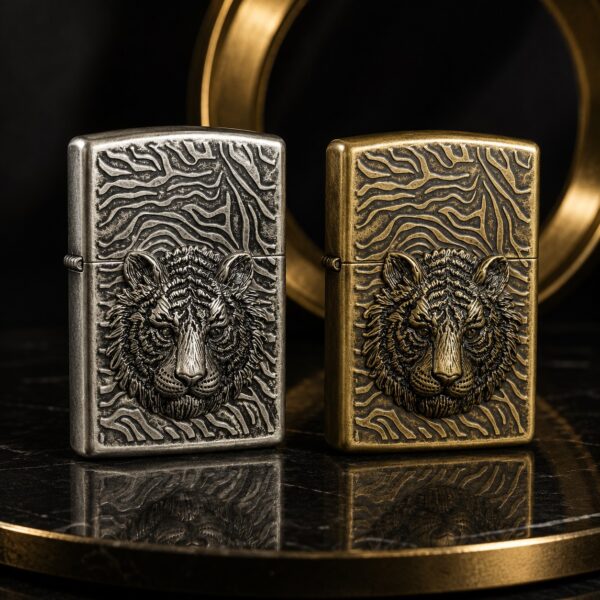 S__228647131_0 Zippo 打火機 仿古三面虎睛