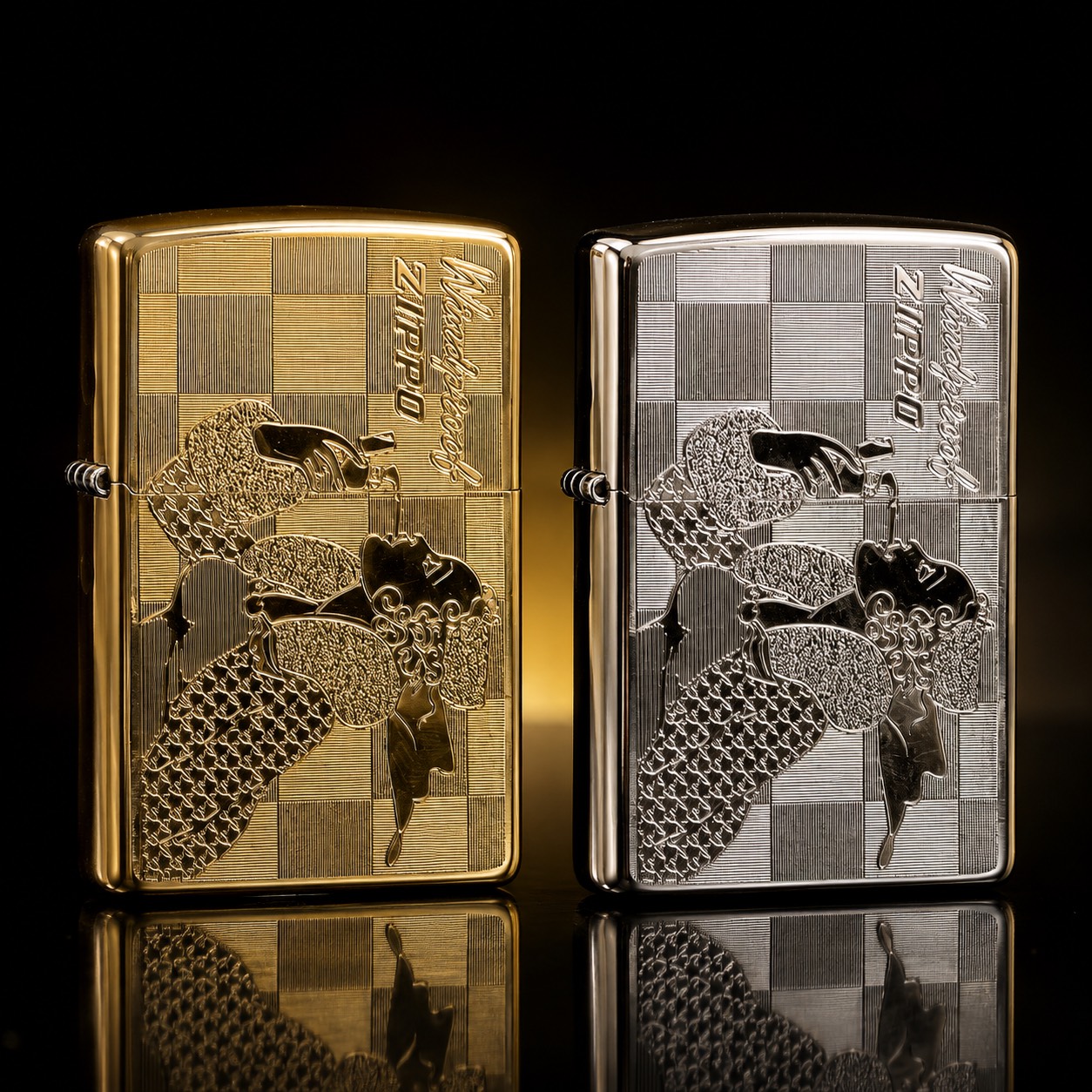 Zippo 打火機 橫版風中女郎