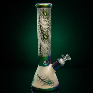 孔雀羽毛 Bong 水煙壺