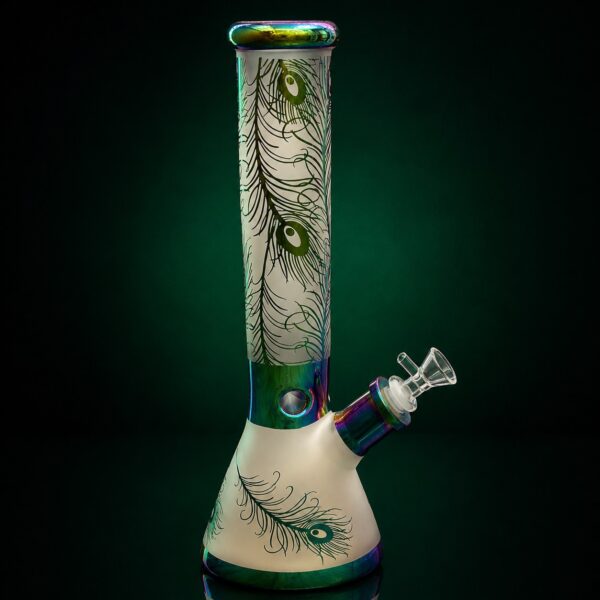 孔雀羽毛 Bong 水煙壺