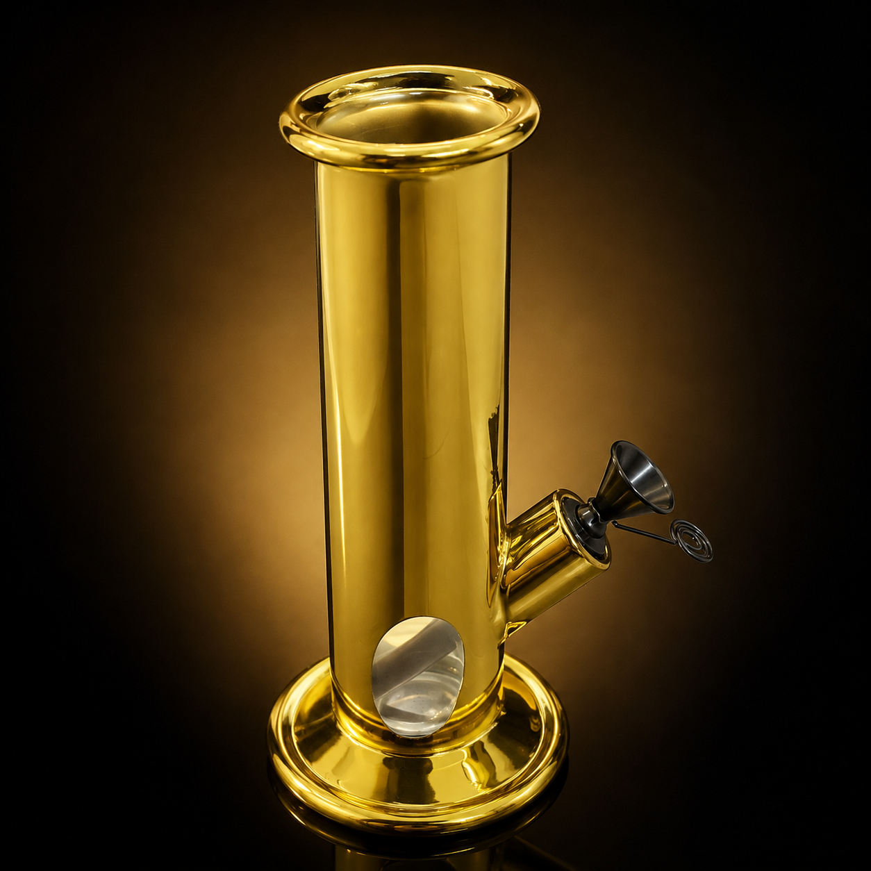 歐美金屬鍍層迷你 Bong 水煙壺(金)